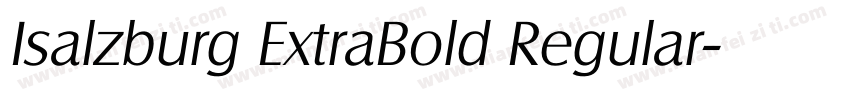 Isalzburg ExtraBold Regular字体转换